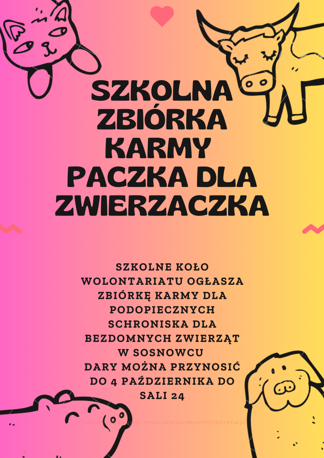 Szkolna akcja "Paczka dla Zwierzaczka"